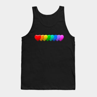 Rainbow hearts in colorful love Tank Top